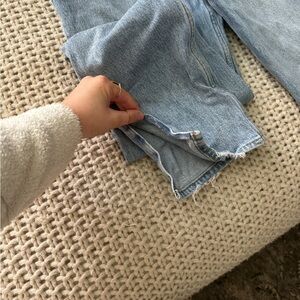 Abercrombie curve love jeans with split hem size 4 worn once